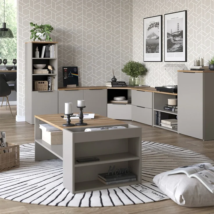 Wohnwand Wido Greige 3 Teile Vicco – Bild 6