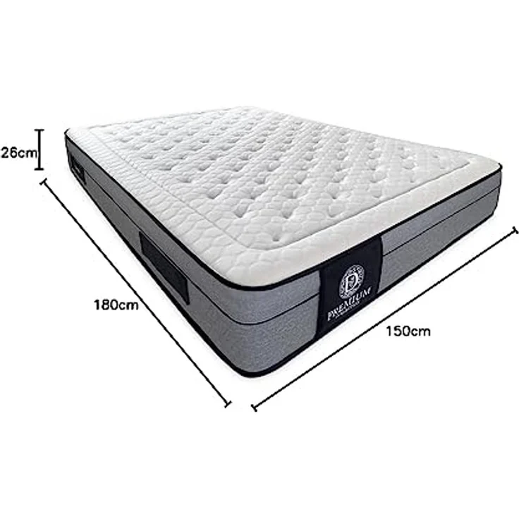 DUÉRMETE ONLINE - Premium Nature Pro Viskoelastische Matratze | Technologie, Luxus und Komfort | Natürliches Tencel-Gewebe, 150 x 180 cm – Bild 2