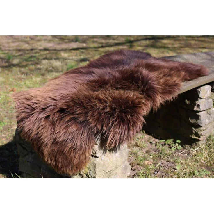 Lammfell Natur Farben Farbe: Grizzly | Größe: 100-110 – Bild 8