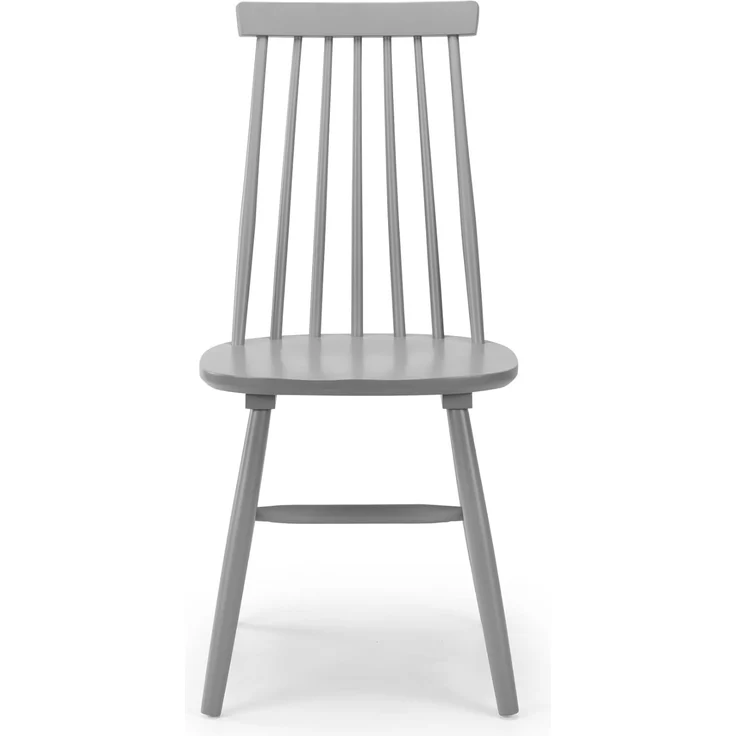 Julian Bowen Alassio Esszimmerstühle mit spindelförmiger Rückenlehne, 2er-Set, Grau – Bild 3