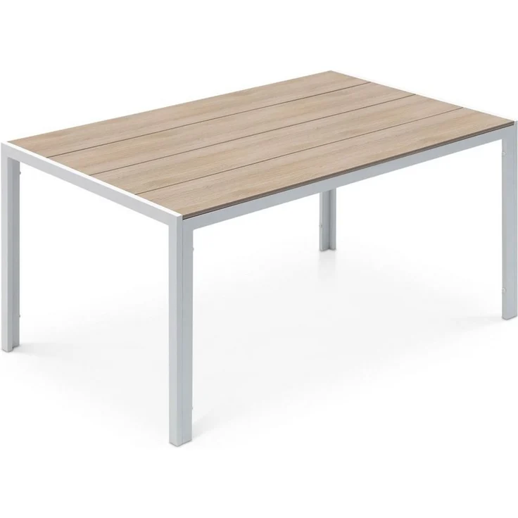 IDIMEX Gartentisch MONDELLO, Terrassentisch wetterfest 150x90 cm Weiß – Bild 3