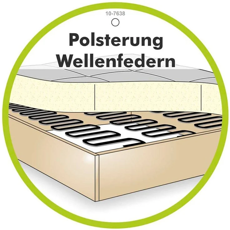 Jockenhöfer Gruppe Hocker Salo, im Retrolook mit Wellenunterfederung und frei im Raum stellbar – Bild 2