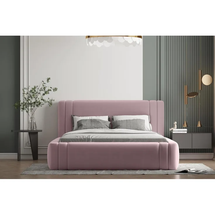 Polsterbett ROLF 120x200 mit Matratze, Bettkasten und Lattenrost. Farbe: VELUTTO 14