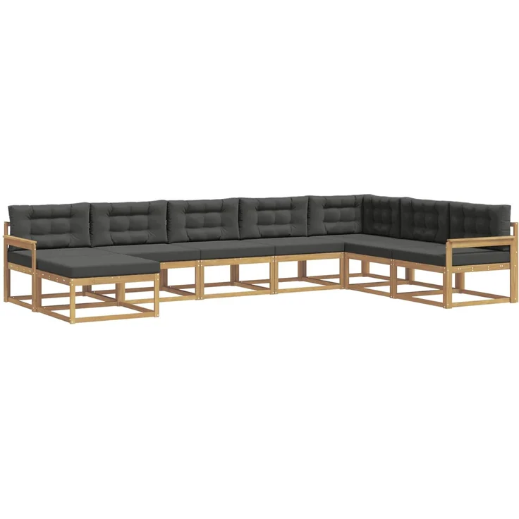 vidaXL Outdoor-Sofagarnitur 8 stk. 8-Sitzer Weiß und Anthrazit 3386856 – Bild 2