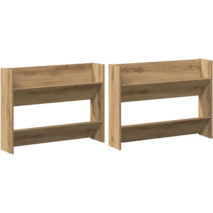 2er-Set Schuhschränke, Schuhkipper modern Artisan-Eiche 85 x 18 x 90 cm Holzwerkstoff