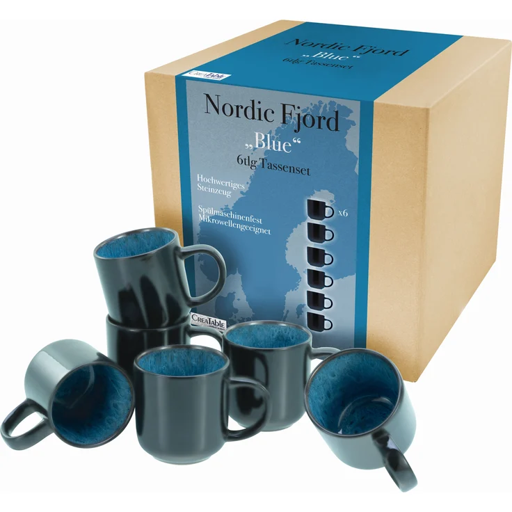 Nordic Fjord Blue, Kaffeebecher 6-tlg (mo) – Bild 1