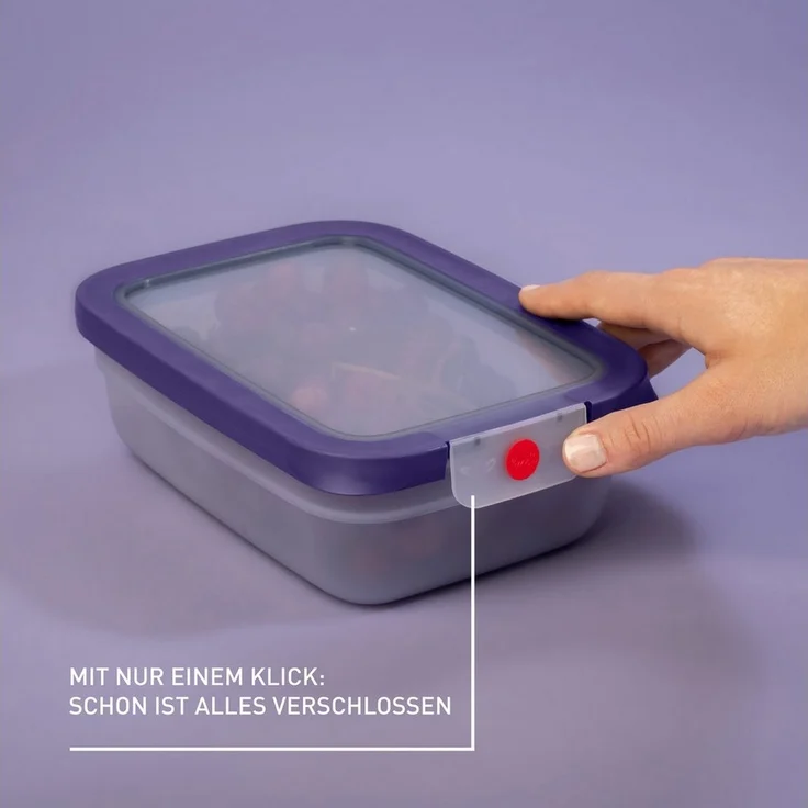 Emsa Frischhaltedose oneClick, Polyprophylen (PP), (Set, 3-tlg), verschlossen mit nur 1 x Klick, 100% dicht, made in Germany – Bild 2