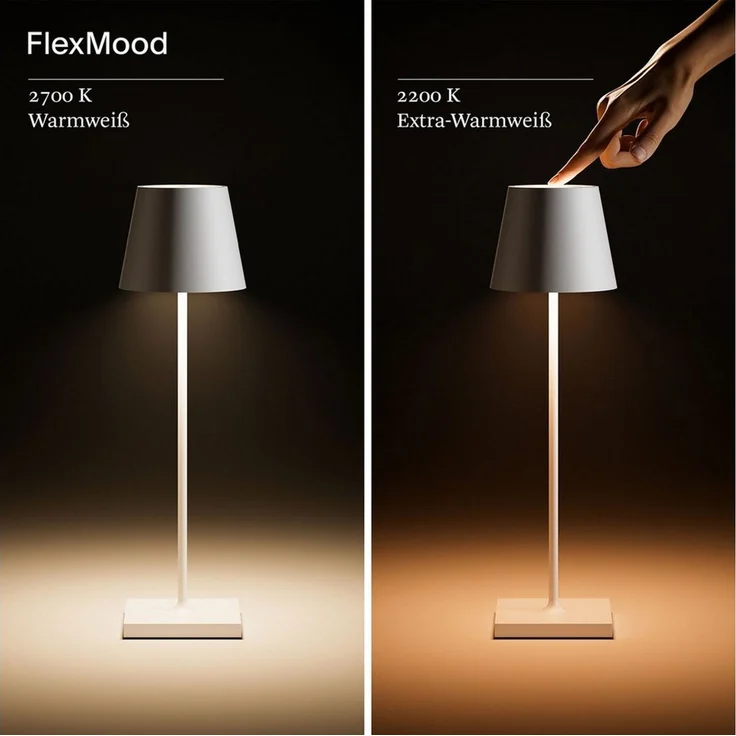 SIGOR LED Tischleuchte Akku-Tischleuchte dünenbeige, Dimmbar, LED fest integriert, Warmweiß – Bild 2