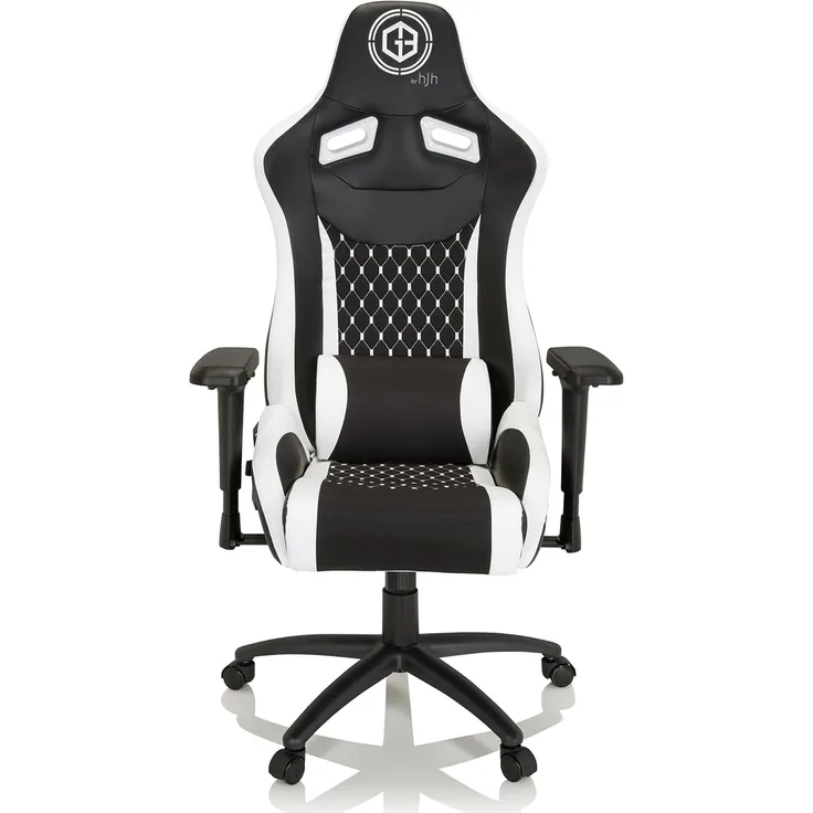 hjh OFFICE Gamingstuhl GAMEBREAKER SX 04 Stoff, Kunstleder Schwarz/Weiß