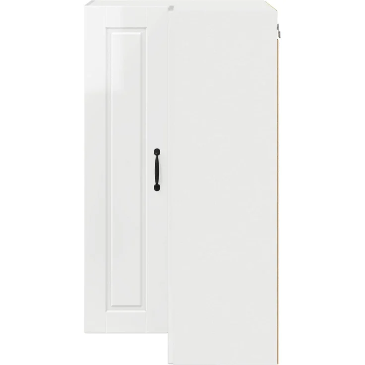 vidaXL Wand-Eckschrank PORTO Hochglanz-Weiß 57 x 57 x 100 cm 885519 – Bild 6