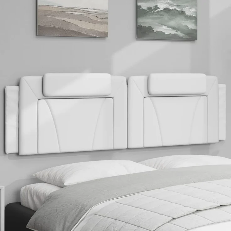vidaXL Kopfteil-Kissen "Viana" Weiß 180 cm Kunstleder – Bild 1