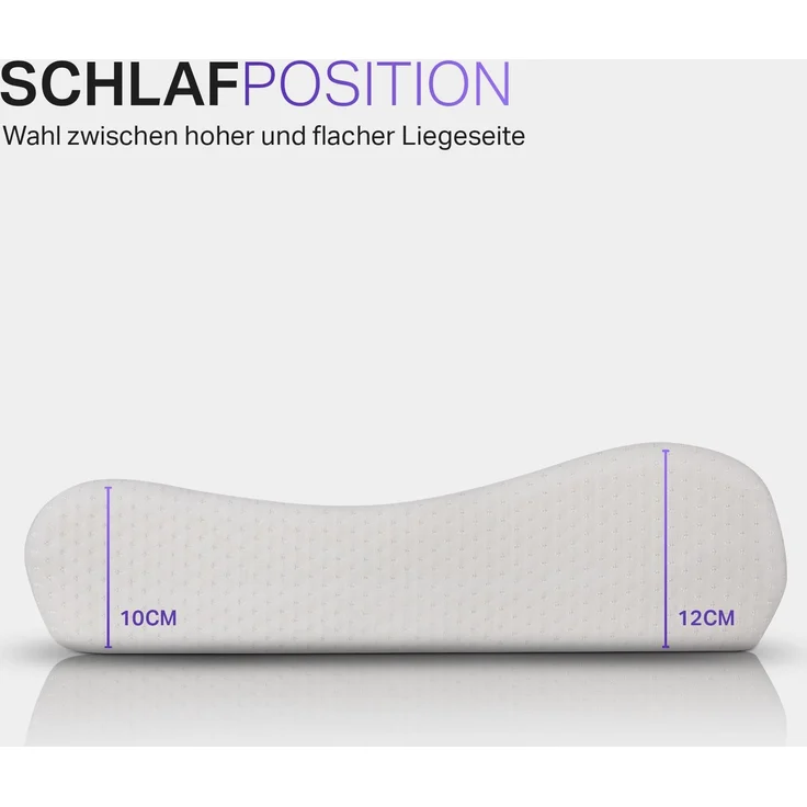 Nackenstützkissen 40x60cm - Memory Foam Kopfkissen, Orthopädisches Ergonomisches Nackenkissen mit abnehmbaren Bezug - ÖKO TEX – Bild 5