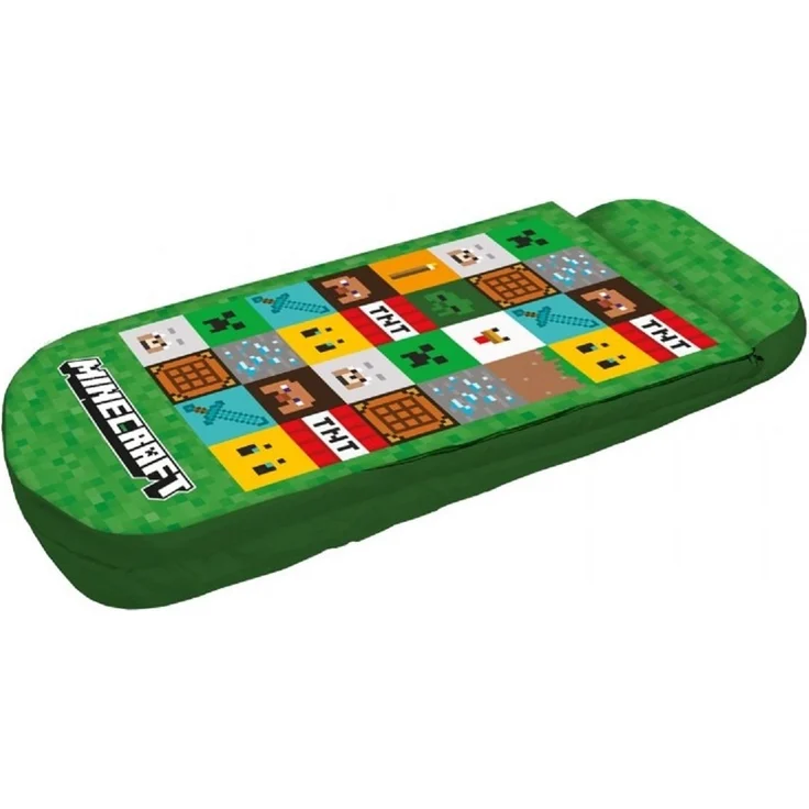 Minecraft Schlafsack mit Luftmatratze 150 × 62 × 20 cm inklusive Pumpe und Reißverschlussbezug – Bild 2