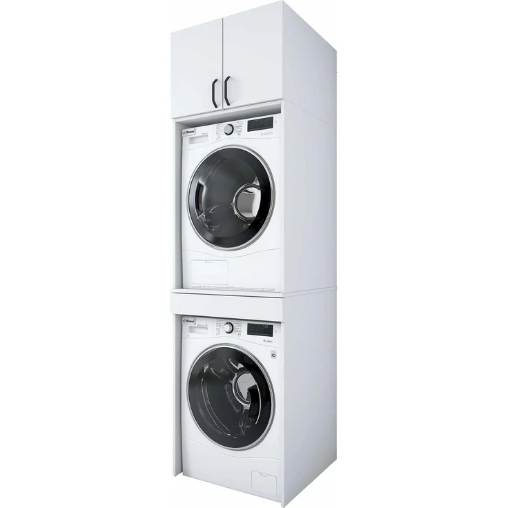 Skye Decor 'KD116' Waschmaschinenunterschrank, Weiß, 66,6 x 234 x 65 cm – Bild 5