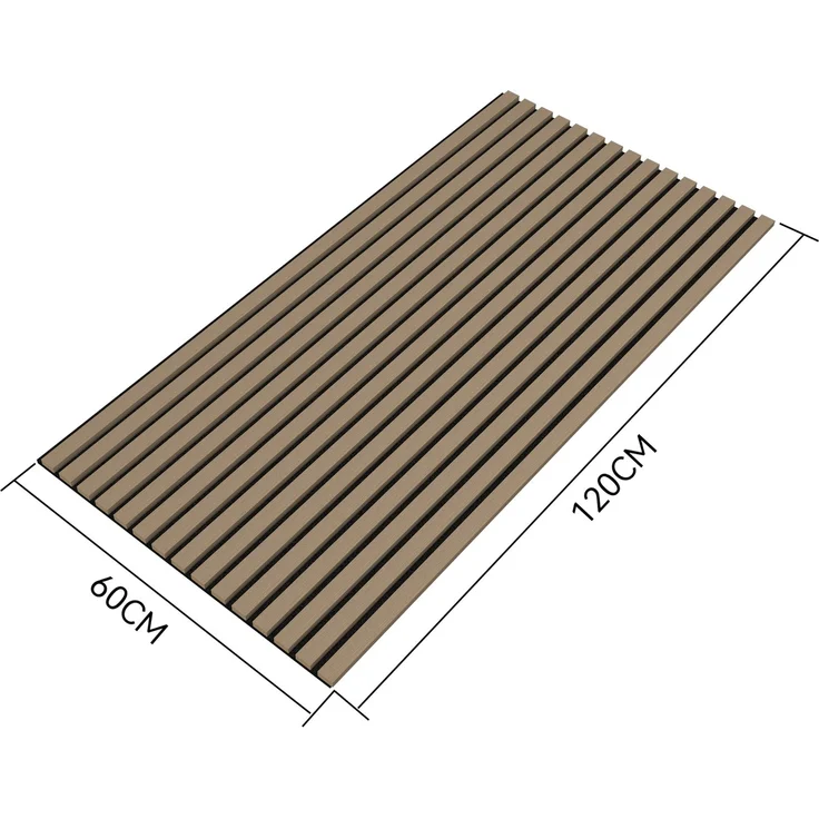 Akustik-Wandpaneel 12er Set Vang 120x60 cm Walnussoptik, hell [NEU. HOLZ] – Bild 3