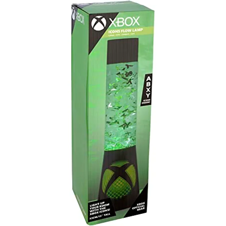 XBOX Glitzer Flüssigkeitsfluss-Lampe mit schwebenden Controller-Icons - Offiziell lizenziertes Microsoft-Merchandise, Gaming-Raum-Nachtlicht Schlafzimmerdeko – Bild 8