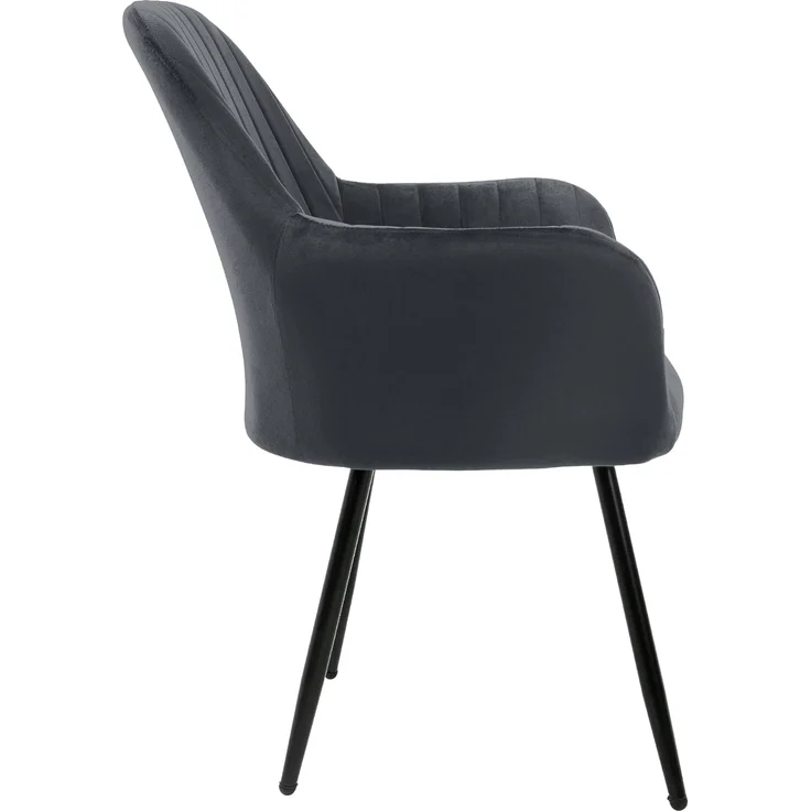 ML-DESIGN Stuhl Esszimmerstuhl mit Rücken- und Armlehnen Samt/Kunstleder Bezug (6 St), Ergonomische Stuhl Grau Küchenstuhl Wohzimmerstuhl Polsterstuhl – Bild 3