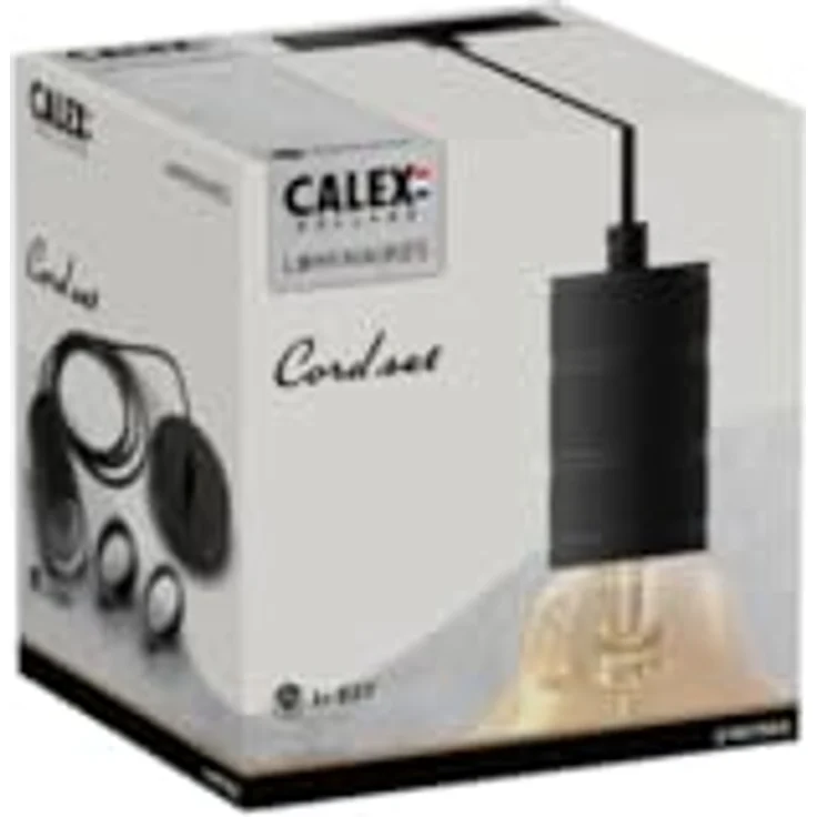 Calex Retro Pendelleuchte, 1-flammig, schwarz mit E27-Fassung und Dimmfunktion – Bild 7