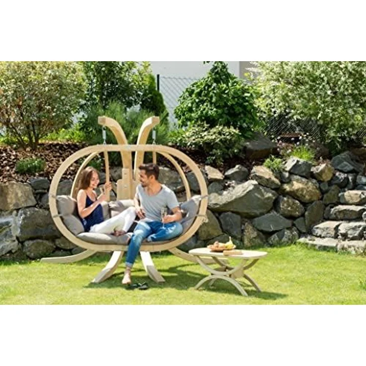 AMAZONAS Hängesesselgestell Globo Royal Stand aus Fichtenholz ca. 238 x 181 x 149 cm bis 200 kg – Bild 3