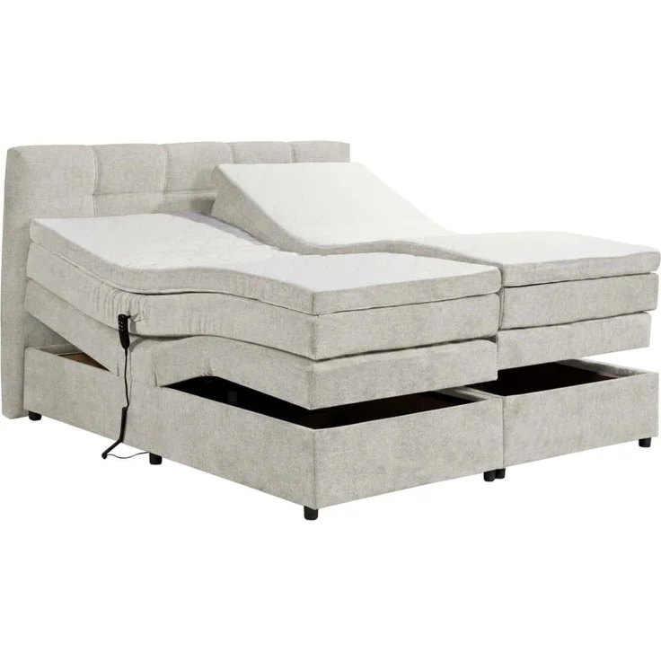Boxspringbett Casale Ed Exciting Design 180 x 200 cm mit Motor Ravello Ivory – Bild 3