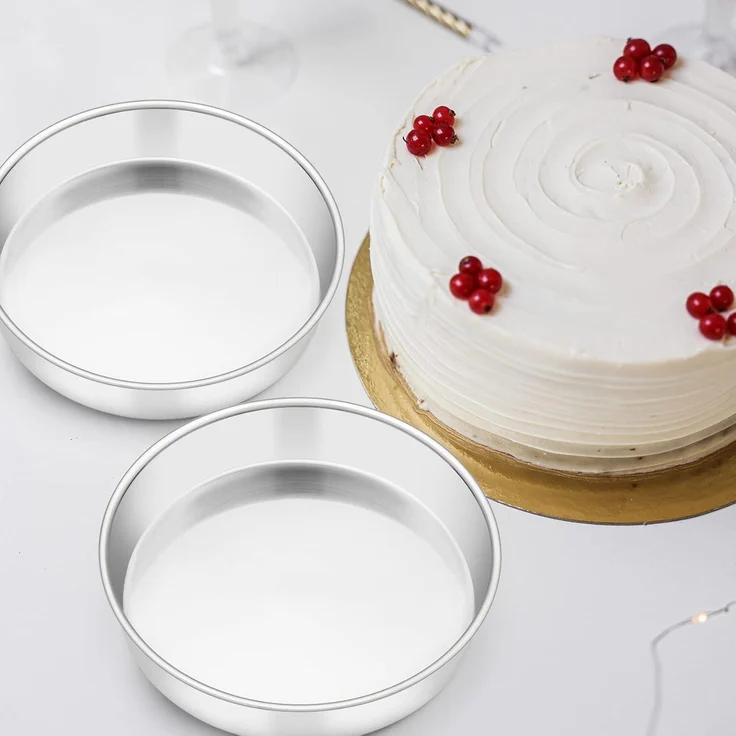 Onader Edelstahl Backform 2er Set Rund Kuchenform Geburtstag Hochzeit – Bild 6