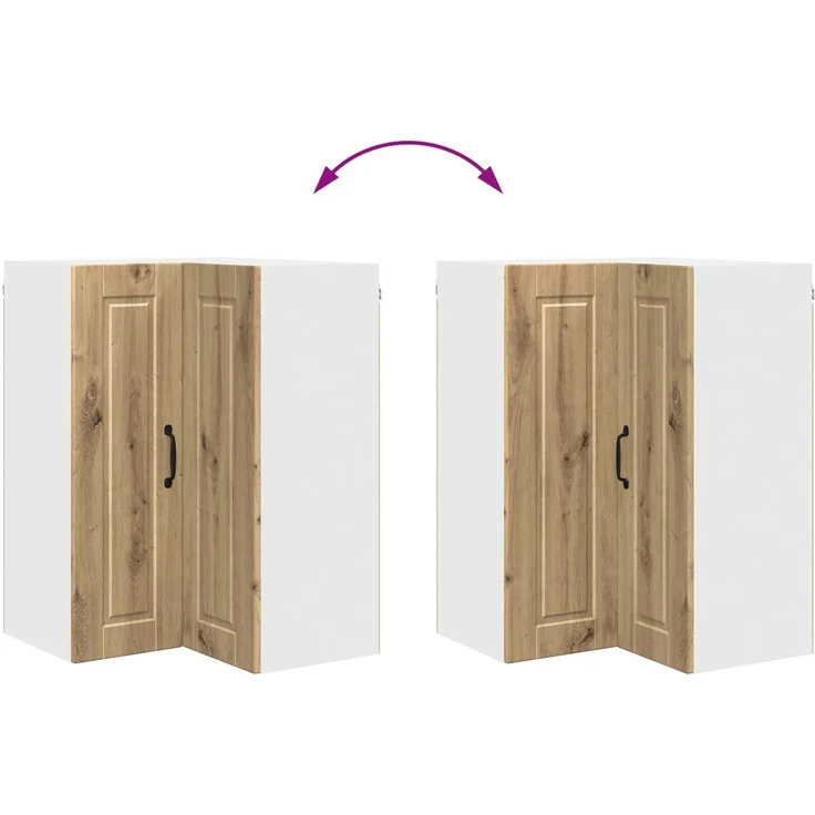 vidaXL Wand-Eckschrank PORTO Artisan-Eiche 57 x 57 x 80 cm 885434 – Bild 11