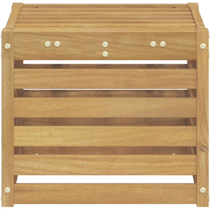 vidaXL Outdoor-Sofagarnitur Weiß 35 x 38 x 37 cm Massivholz Akazie 901679 – Bild 4