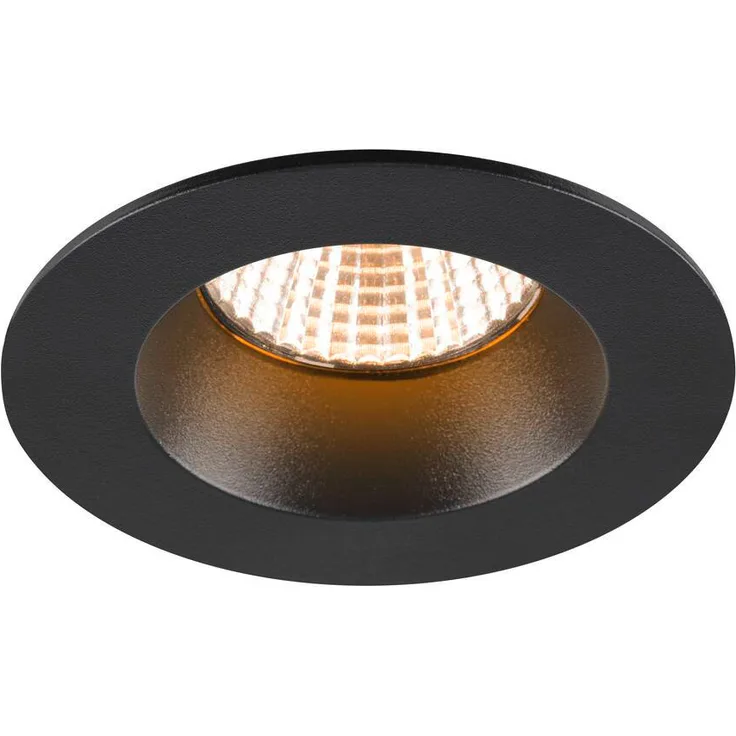 SLV NEW TRIA® 68, Deckeneinbauleuchte, 2700K, 38°, IP 20 / IP 65, rund, schwarz - Einbauleuchten
