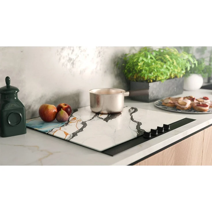 ALLboards Schneidebrett Glas Herdabdeckplatte Schneidebrett 52×60 cm Arbeitsplatte – Bild 3