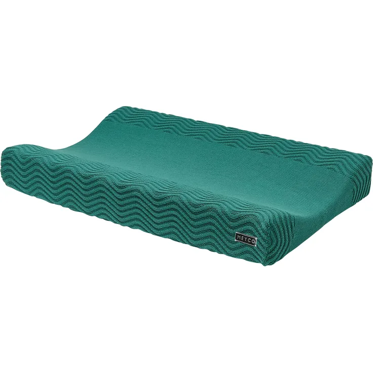 Meyco Wickelauflagenbezug - Wickelbezug Baby - 50x70 cm - The waves - Emerald Grün