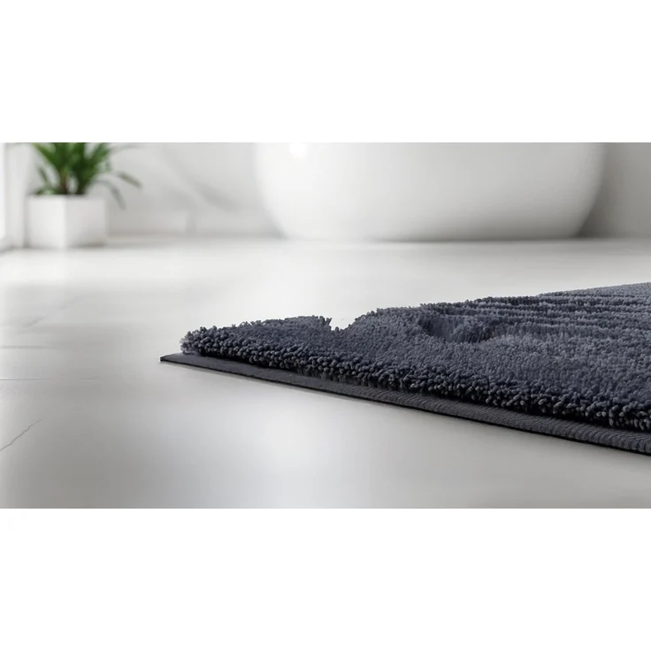 Badematte >FERYA< in anthrazit, 100% Polyester MAGICSOFT - 60 x 50 x 1,8 cm (LxBxH) – Bild 4