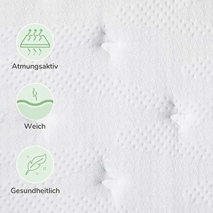 Novilla Matratze 135x190 Tonnentaschenfederkernmatratze Höhe 20cm Härtegrad H2 H3 Öko Tex Zertifiziert Rollmatratze mit Gel Memory Schaum Mittelfest Punktelastizität – Bild 5