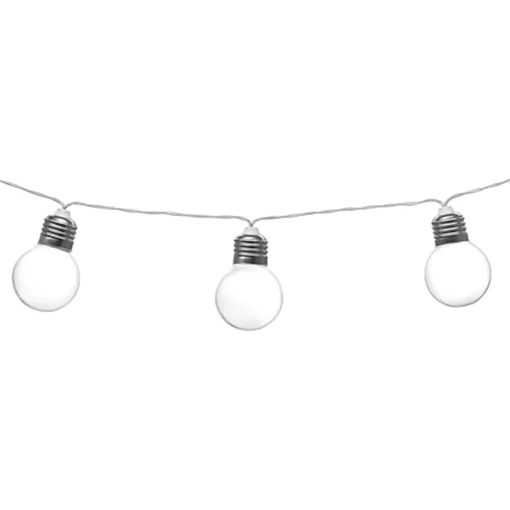 Spetebo LED-Lichterkette Garten Derko Beleuchtung mit 8 kleinen transparenten LED Glühbirnen, 8-flammig, Lichterkette für Außen und Innen batteriebetrieben – Bild 5