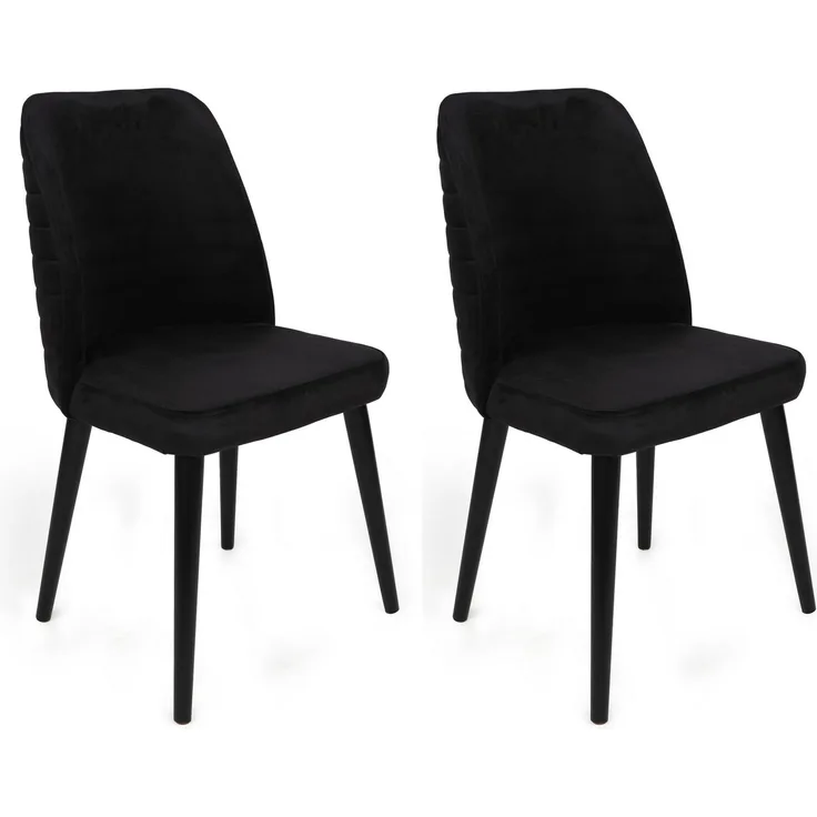 Skye Decor 'Tutku-311 V2' Stuhlset (2-teilig), Schwarz, 50 x 90 x 49 cm