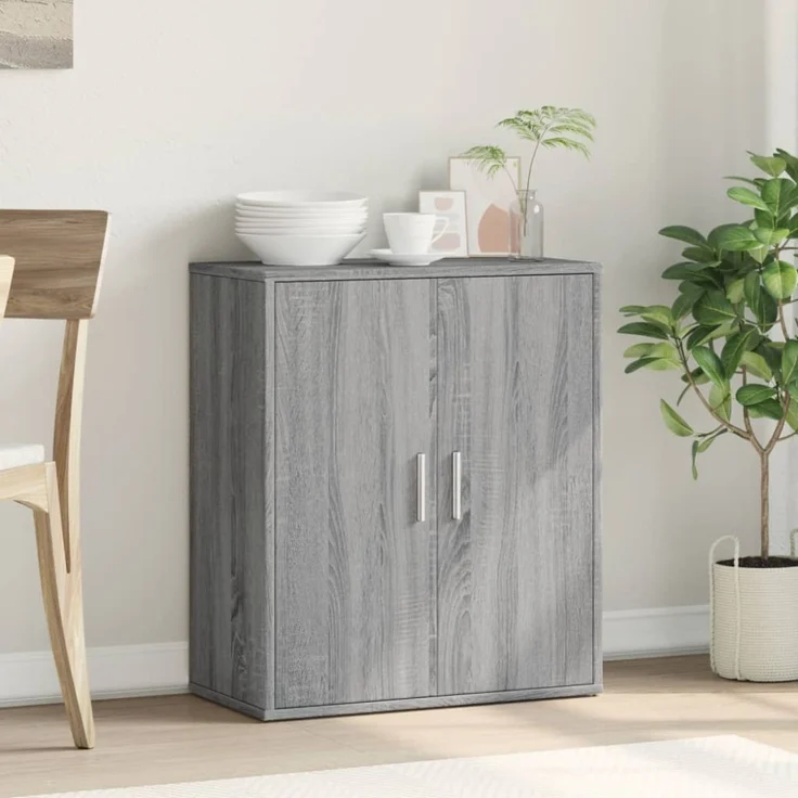 vidaXL Sideboard Grau Sonoma-Eiche 60x31x70 cm Holzwerkstoff 840462 – Bild 4
