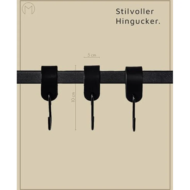 Metallbude Garderobenhaken LEDER S-HAKEN (3 St) – Bild 7