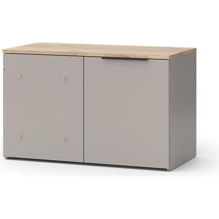Eckkommode Wido Greige 80 x 50 cm mit Tür Vicco – Bild 1