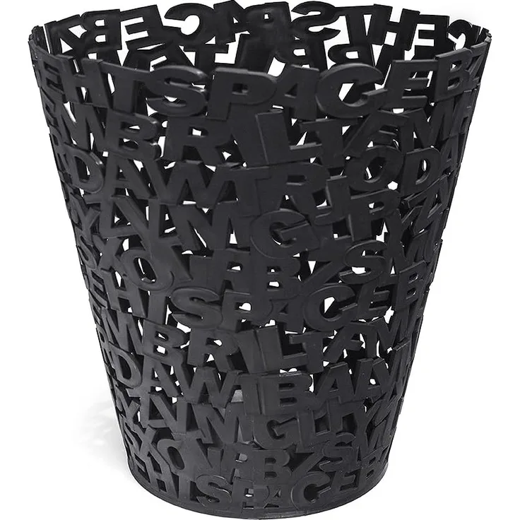 Balvi Letters Abfalleimer – Schwarz