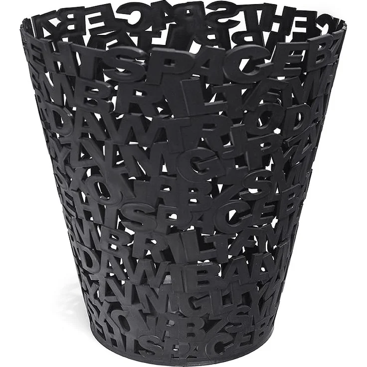 Balvi Letters Abfalleimer – Schwarz – Bild 1