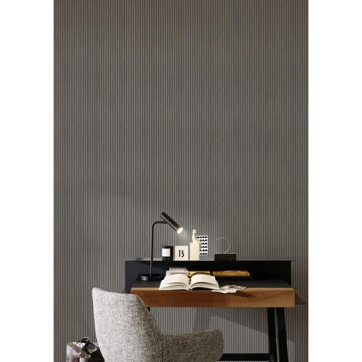 Schöner Wohnen Vliestapete Akustikpaneele schwarz anthrazit 10,05 x 0,53 m – Bild 5