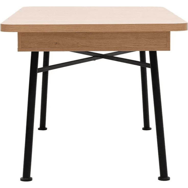 Calicosy Ausziehbarer Tisch von 160 bis 198 cm, Dekor Eiche und Schwarz - NALA - Helles Holz – Bild 4