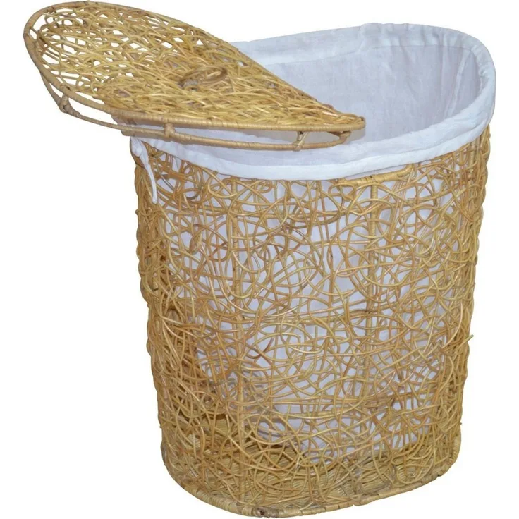 Wäschekorb/Rattankorb "Arno" beige