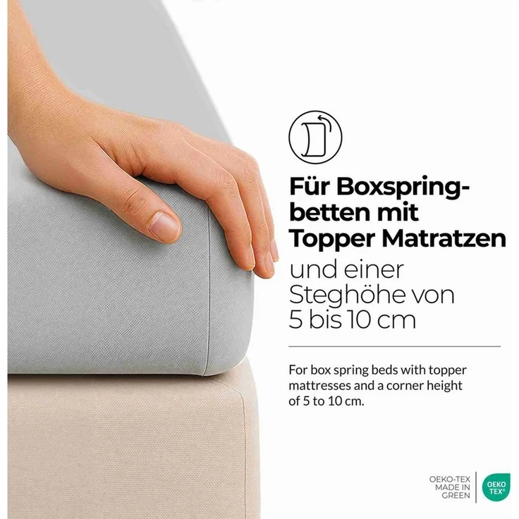 etérea Himmlische Qualität Spannbettlaken etérea Comfort Jersey Topper Spannbettlaken, Jersey, Gummizug: rundum, (1 Stück) – Bild 2