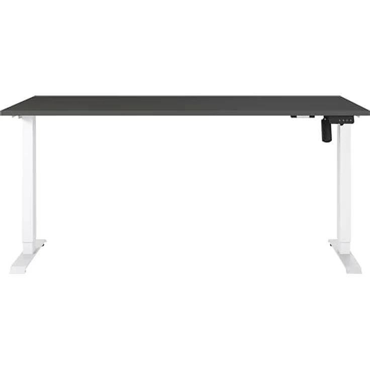Germania Schreibtisch 8024-569, in Graphit/Weiß, elektr. höhenverstellbar, 160 x 119 x 80 cm (BxHxT) – Bild 4