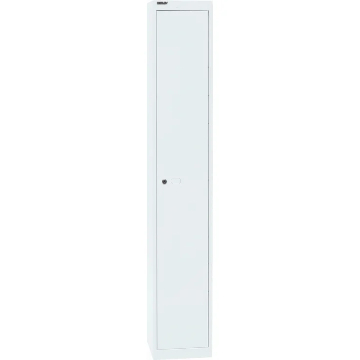 Bisley Garderobenschrank Office, 1 Abteil, 1 Fach, T 305 mm, Farbe verkehrsweiß – Bild 2