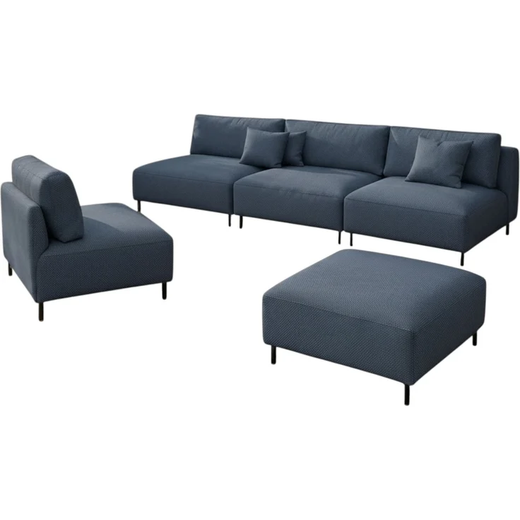 Garten Lounge Set SUN – Outdoor Möbel Set mit Sofa, Sessel und Hocker, UV-beständig und wasserabweisend – Bild 2