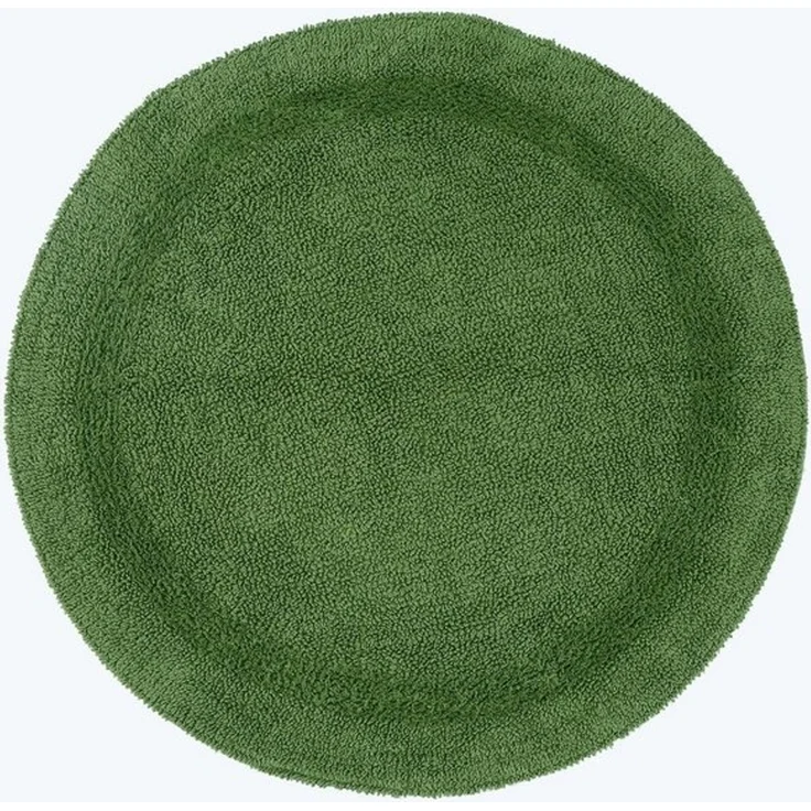 Homescapes Badematte Runde Battematte flaschengrün 80 cm aus 100% Baumwolle, Höhe 20 mm, Φ 80 cm – Bild 4