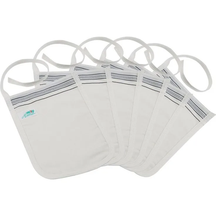 my Hamam Waschhandschuh Peeling Handschuh Kelebek dünn, schwarzer Rand, Viskose, Polyester (Spar-Set, 12-St), Peeling & Reinigung der Haut