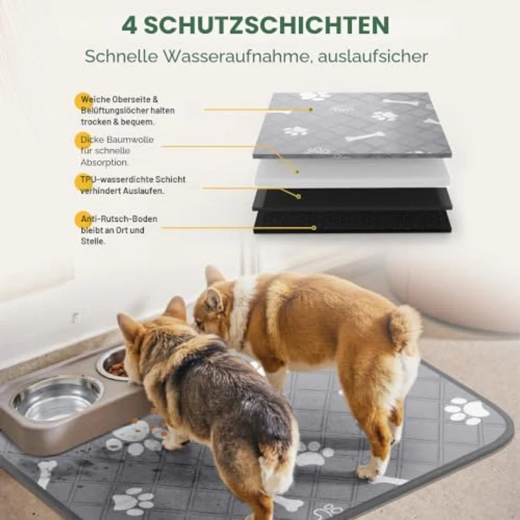 Gimars 2er 60×50 cm Extra Saugstark und Dick Welpenunterlagen waschbar Wiederverwendbare Hundetrainingspads Auslaufsicher und rutschfest Puppy Pads für Welpentraining Hunde Katzen Kaninchen – Bild 5