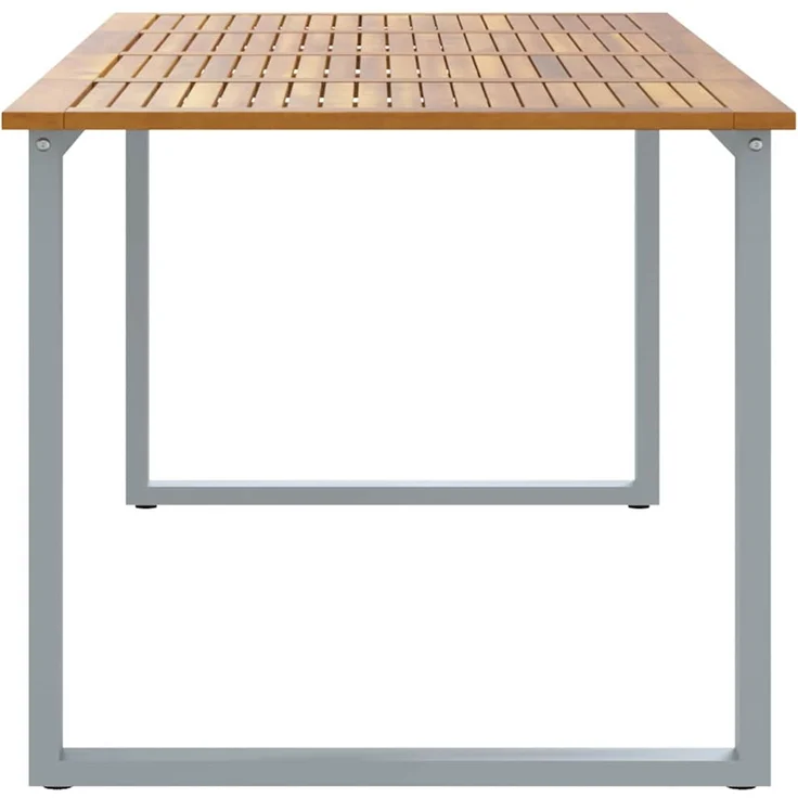 vidaXL Gartentisch Grau 200 x 90 x 75 cm Massivholz Akazie 4010597 – Bild 6